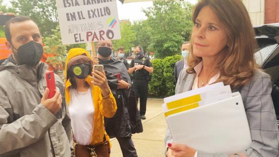 Marta Lucia Ramírez es recibida con reclamos en Washington