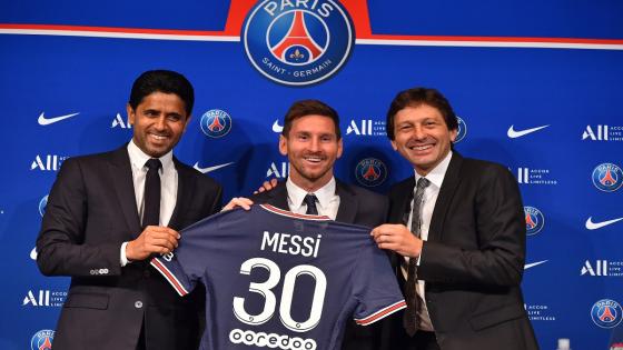 Lionel Messi en su presentación oficial como nuevo jugador del PSG