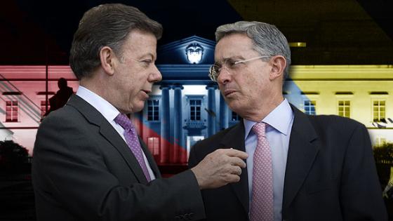 Álvaro Uribe y Juan Manuel Santos