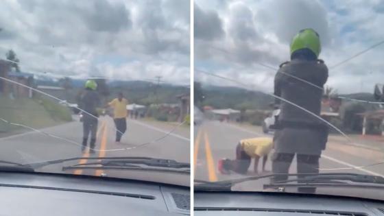 Hombre con machete herido por la policía de Dagua 