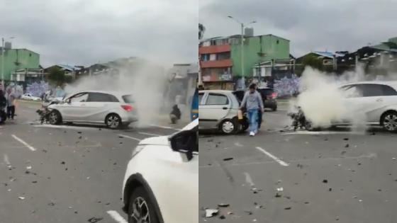 Accidente de tránsito en Engativá, en Bogotá.