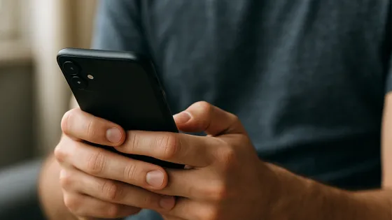 Persona consultando redes sociales