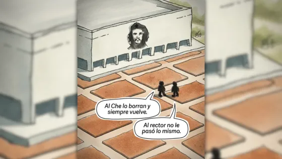 Caricatura Política sobre tensiones en la Universidad Nacional