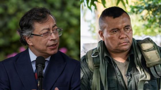 Presidente Gustavo Petro y alias 'Calarcá'.