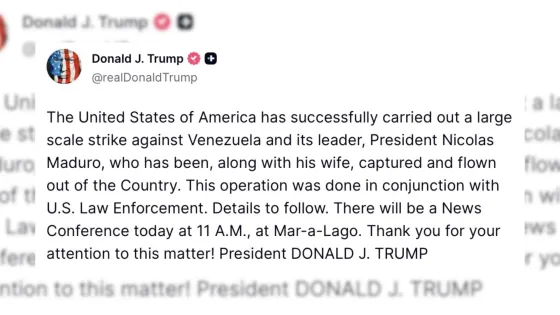 Trump confirma la captura de Nicolás Maduro