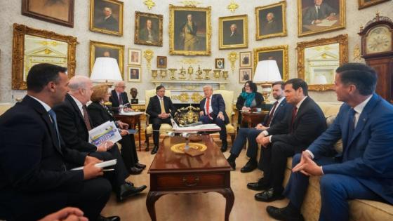 Reunión entre los presidentes Gustavo Petro y Donald Trump.