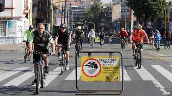 Ciclovía en Bogotá este domingo