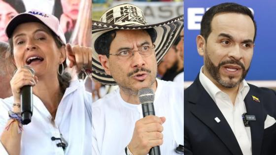 Paloma Valencia, Iván Cepeda y Abelardo de la Espriella.